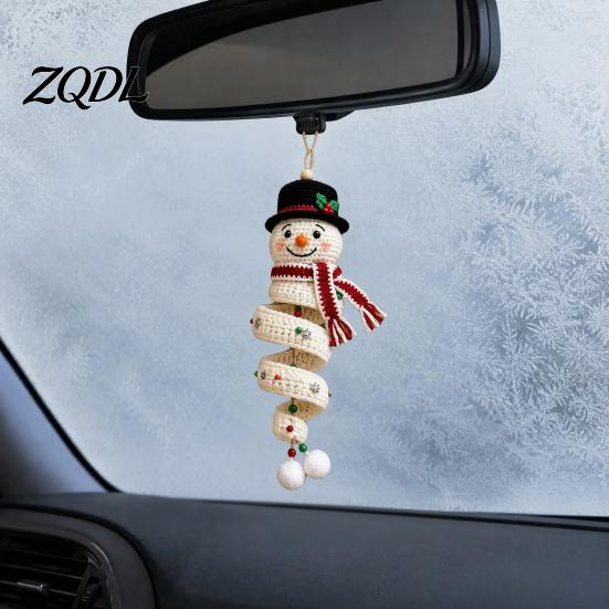 Regalo di Natale Fatto a Mano Bambola all'Uncinetto Ornamento a Spirale Kit Fai da Te, Set Artigianale Festivo con Modello Pupazzo di Neve Filato Morbido, Perline, Decorazione per Albero da Appendere alla Finestra