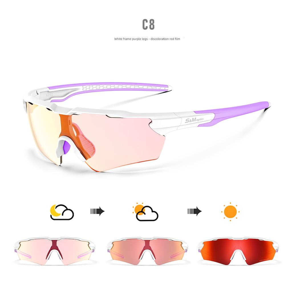 Sm Mountaineering Goggles for Men, Outdoor Cycling Sports Glasses, Hiking Windproof Glasses, Women's Anti-Uv Fishing Sunglasses