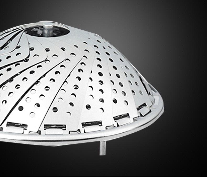 Stainless Steel Retractable Steamer Basket and Draining Rack