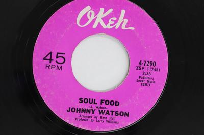 7inch Record JOHNNY WATSON - Soul Food / I'd Rather Be Your Baby 47290 OKEH 1967 US Soul/Funk Used