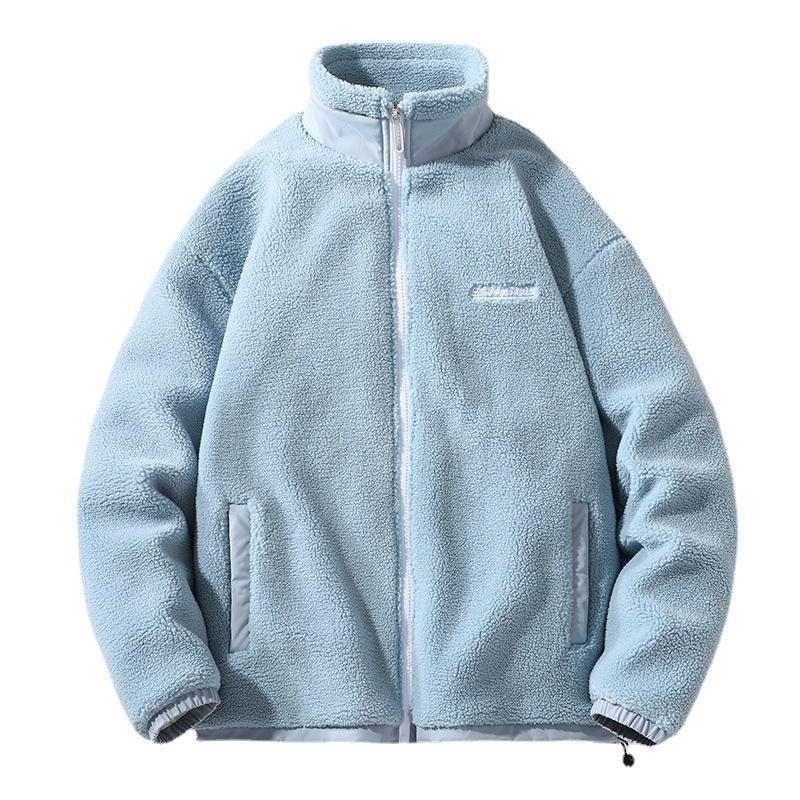 Herbst und Winter Baumwollgepolsterte Kleidung Herren Trend Winterkleidung Hongkong-Stil Tide-Marke Lammwolle Lammwolle Ins Lockeres Paar Baumwolljacke