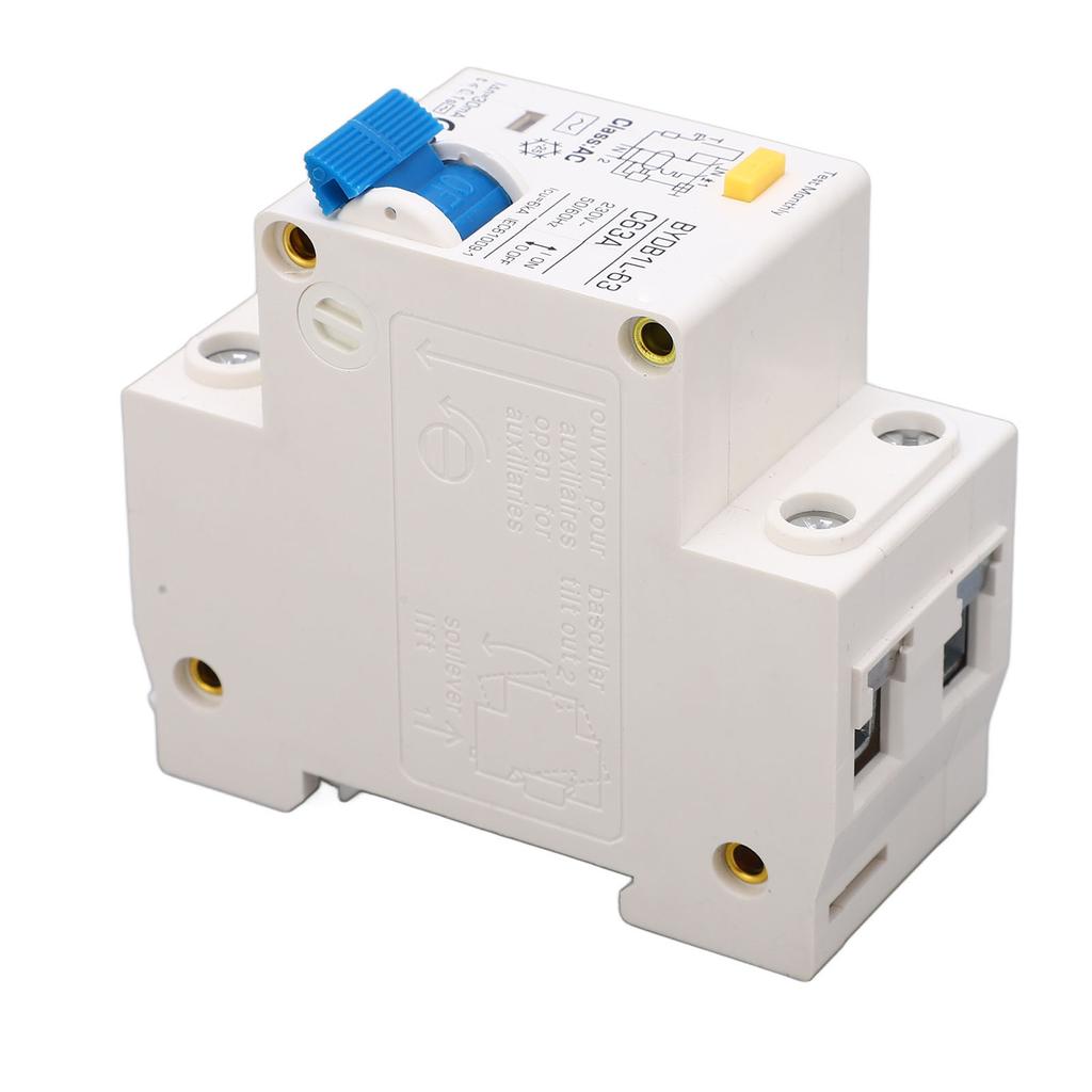 Leakage Protection Air Switch 63A 30mA 6KA 1P+N AC Type DIN Rail Miniature Residual Current Circuit Breaker 230V