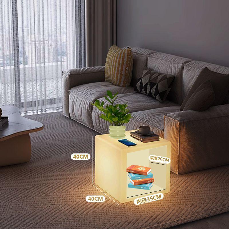 Light Luxury Floor Lamp, Bedroom Bedside Table, Storage Desk Lamp, Cream Minimalist Living Room, Sofa Side Table