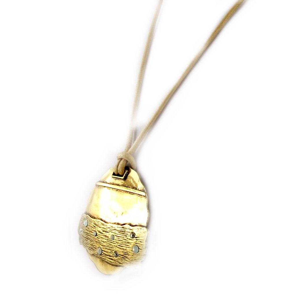 Les Trésors De Lily [D9096] - Golden 'Tribal Beauty' Designer Necklace