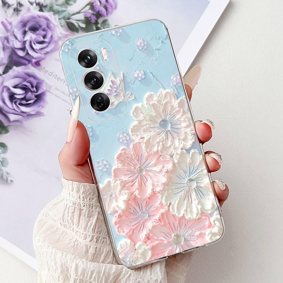 For OPPO Reno12 Pro 5G Case CPH2629 Cover Transparent Silicone Fashion Butterfly Soft Case For Reno 12 CPH2625 Reno 12Pro Fundas