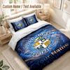 Custom Name Bedding Set 3 PiecesLuton Town Print Duvet Cover + 2 Pillowcases Soft Bed Decor