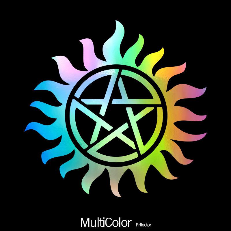 Pentagram Creative Car Stickers Supernatural Reflective Vinyl Decals