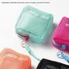 Fashion Dopamine Color Mesh Cosmetic Bag Large Capacity Portable Make Up Case Travel Storage Pouch