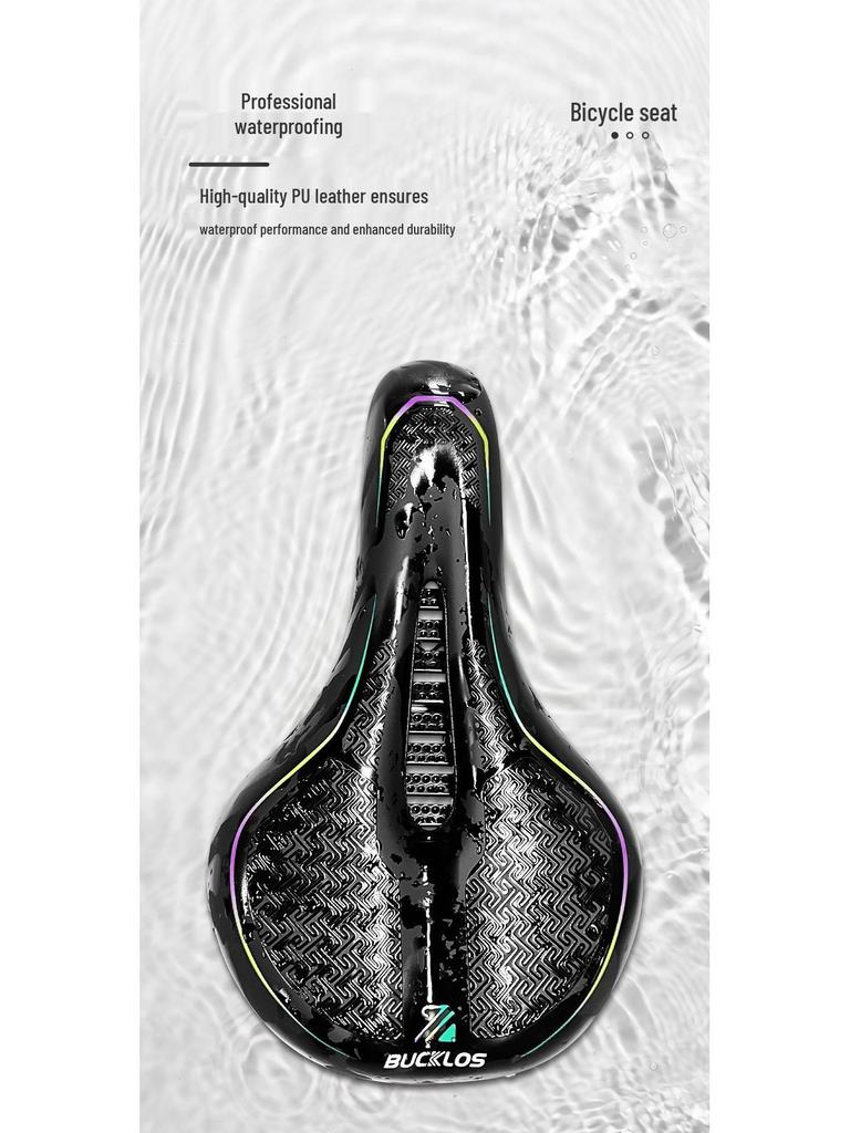 Waterproof Shockproof Breathable Hollow PU Leather Mountain Bike Saddle