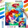 The Little Mermaid Ariel Flounder Sebastian Oil Painting Digital Painting Art Kit Handmade Diy Painting Home Decoration Gift