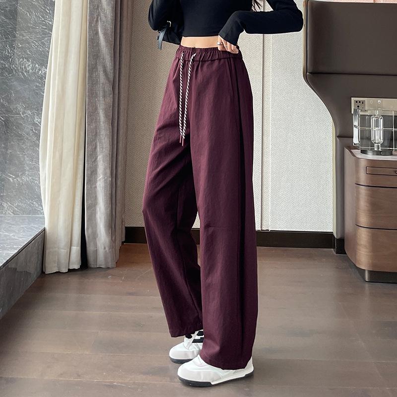 Women s Slimming Wide-Leg Scimitar Pants - Versatile Casual Sports Wear for 2025 Spring, Autumn, and Winter. Large