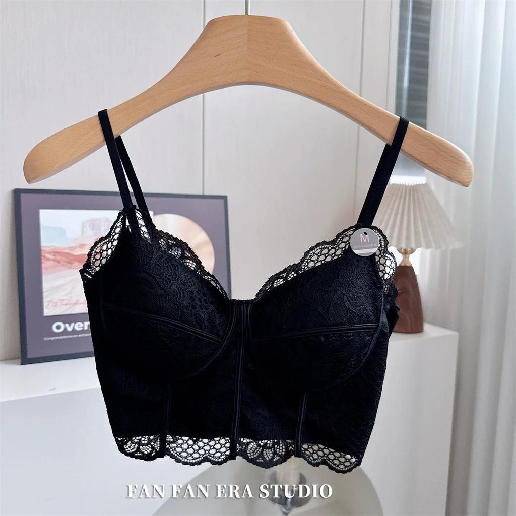 Spring/Summer 2026 Sexy Lace Strapless Padded Bra Vest for Women