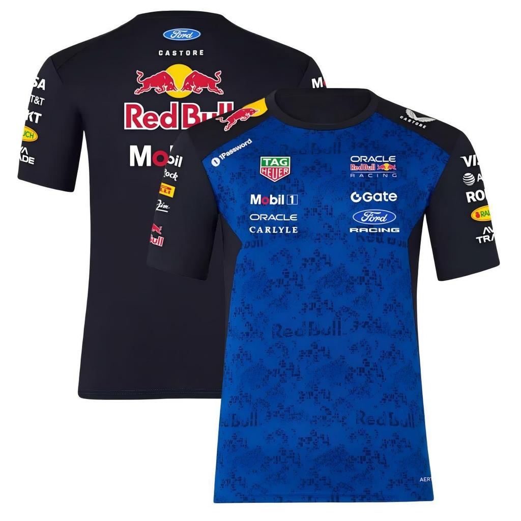 2026 Nuova tuta da moto da corsa F1 tuta da ciclismo, traspirante e ad asciugatura rapida T-shirt a maniche corte con scollo rotondo camicia da lavoro fuoristrada