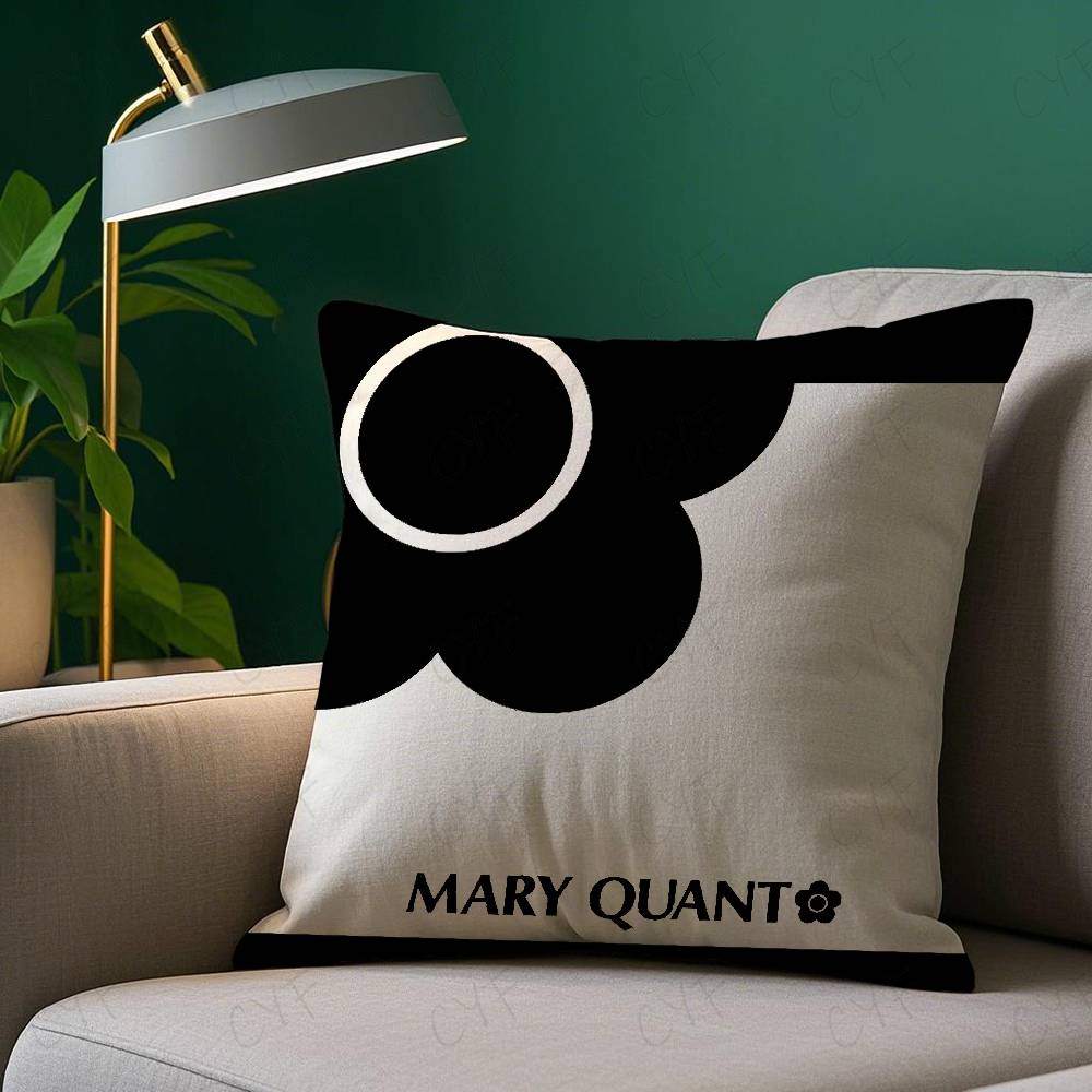 Fashion M-Mary-Q-Quant Pillow Case Safe Custom Photo Pillow, Anti-fade Brushed Fleece Cushion, Maternal & Infant Safe.