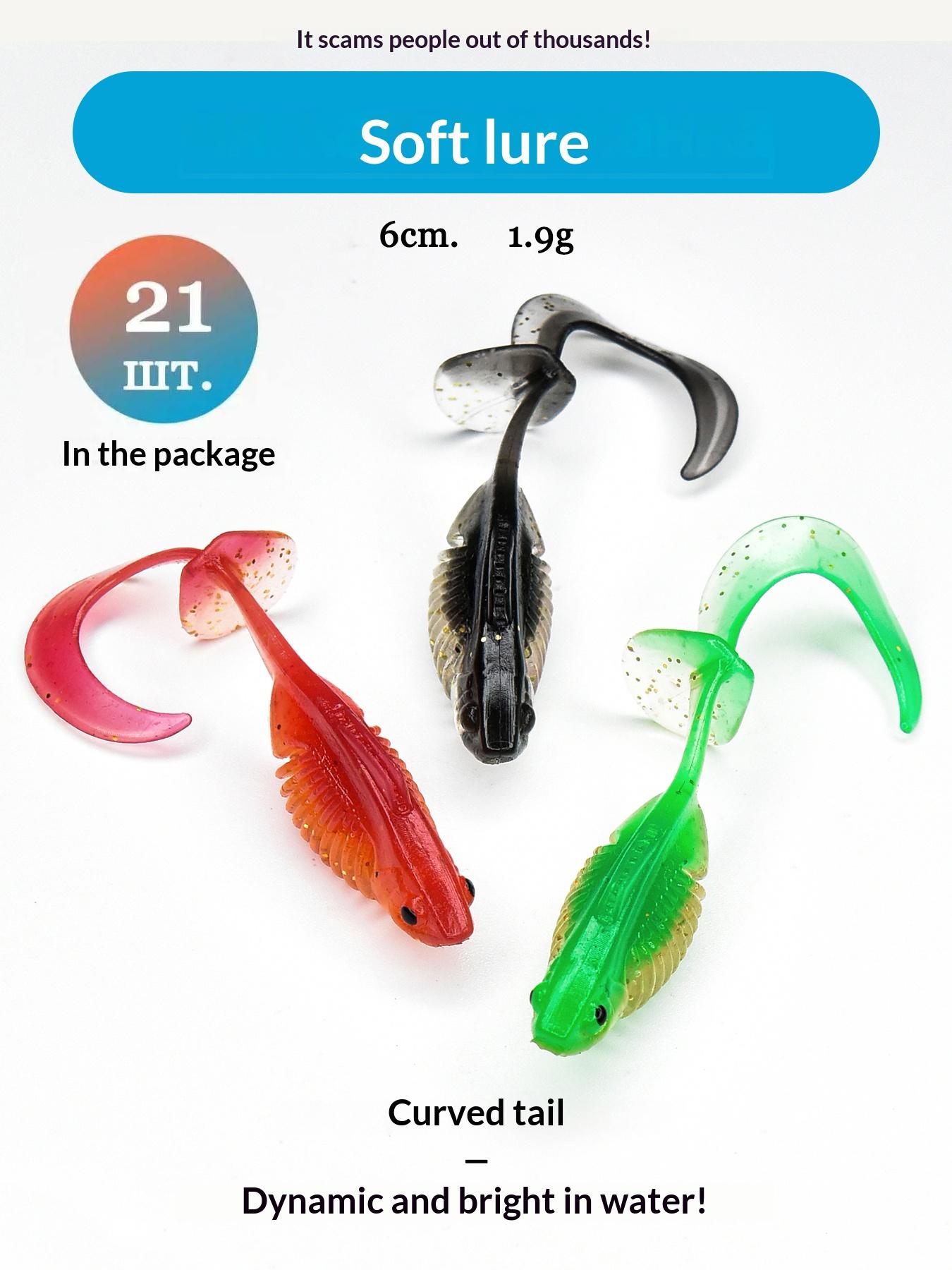 

Soft fishing lure ideal for catching pike and zander, featuring a 60-millimeter body with lifelike swimming action to attract predatory fish easily