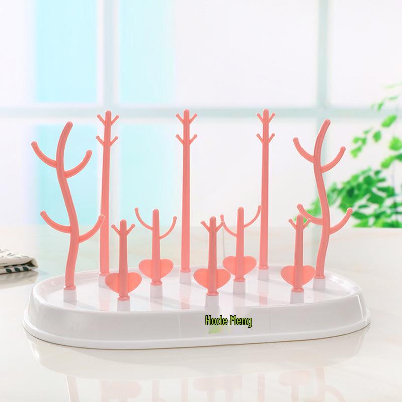 Tree-Shaped Multifunctional Baby Bottle Drying Rack – PP Material