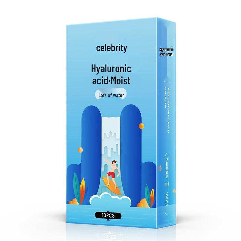 Preservativi Celebrity Ultra-Sottili all'Acido Ialuronico - Sensazione Pelle Nuda, 3pz & 10pz, Pianificazione Familiare Adulti.