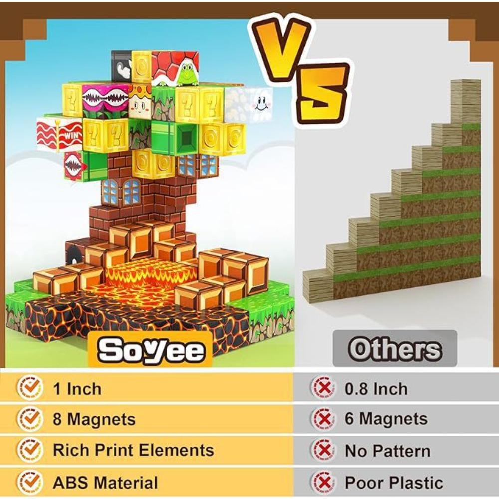 Magnetic Block Building Block Puzzle Three-dimensional Build Fire-breathing Dragon