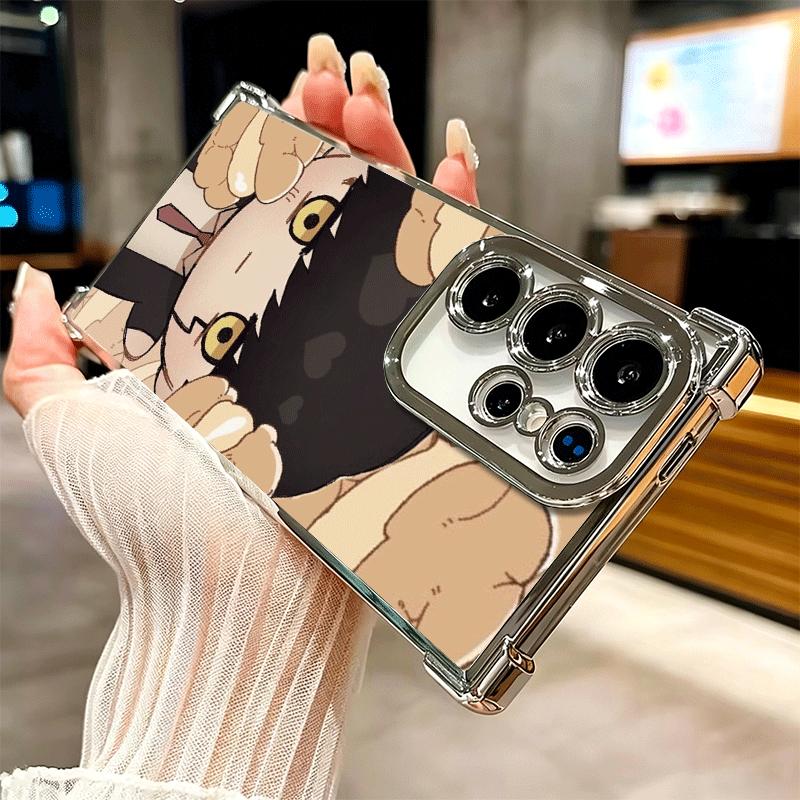 Mashle Magic And Muscles Anime Plating Phone Case For Samsung Galaxy S24 S25 FE S26 Edge S23 Ultra S22 S21 Plus S20 Anti-Fall Ai