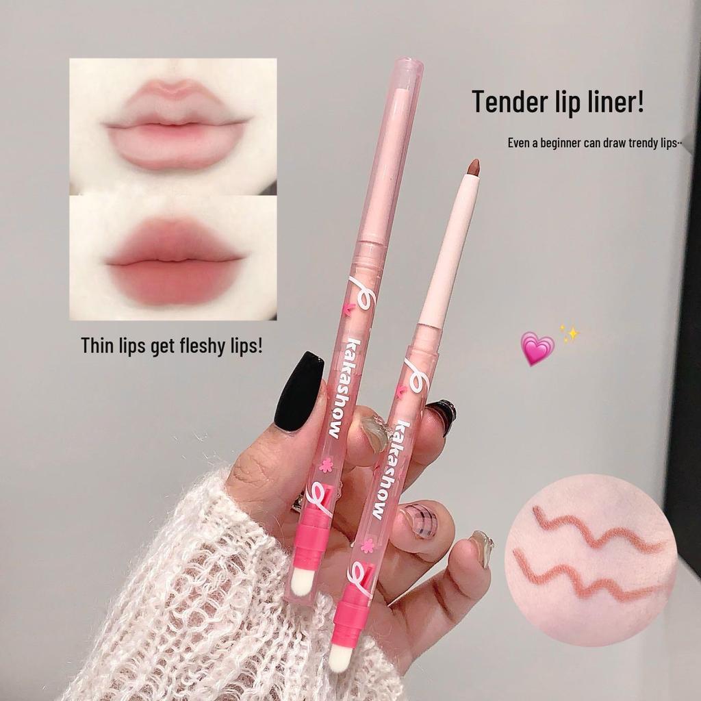 Misty Dudu Lip Liner: Matte, Long-lasting, with Lip Brush & Sharpener