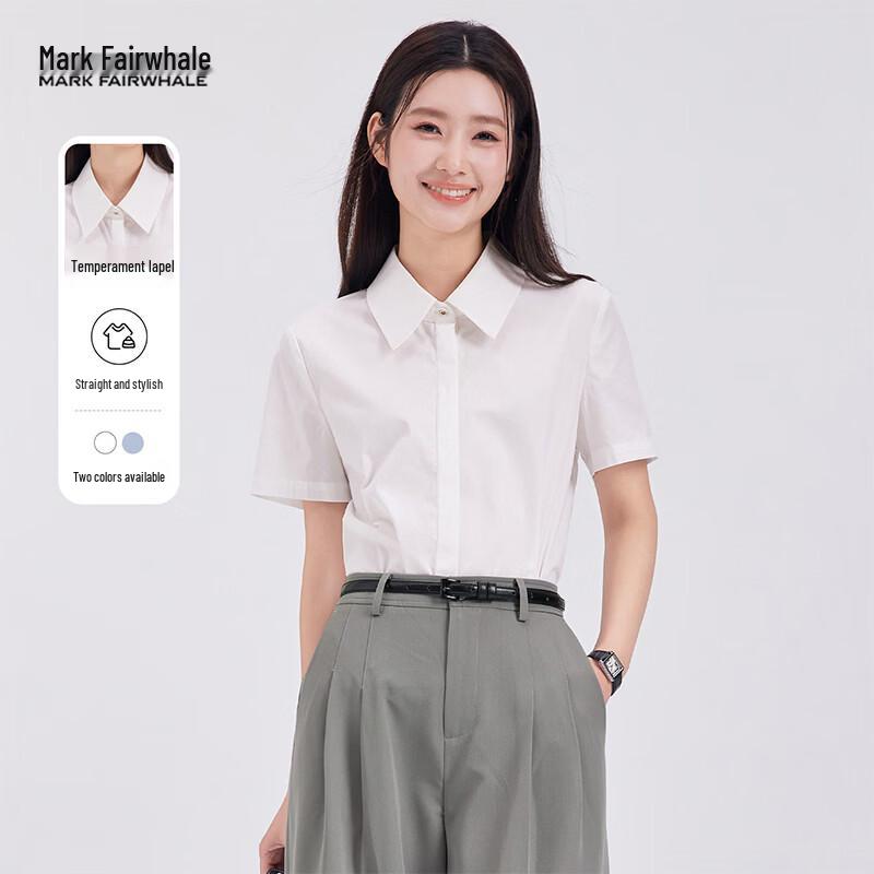 MARK FAIRWHALE Women s Short Sleeve Professional Shirt L