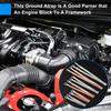 12 Pcs Universal Automotive Ground Straps, 10/15/20 Inch Engine Ground Strap Kit With Ring Terminals, Braided Copper Tinned Copper Engine Grounding
