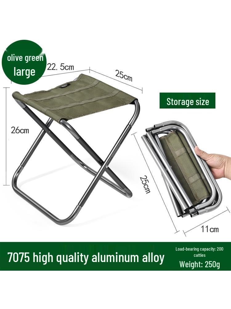 Compact Folding Outdoor Stool for Fishing, Travel, and Queuing
