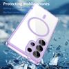 Magnetic Wireless Charging Phone Case For Samsung Galaxy S26 S25 S24 Ultra Plus S26Ultra Shockproof Clear Back Cover Coque