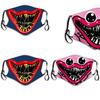 Poppy Playtime Huggy Wuggys Halloween Baumwoll-Gesichtsmaske für Erwachsene Verstellbar Atmungsaktiv