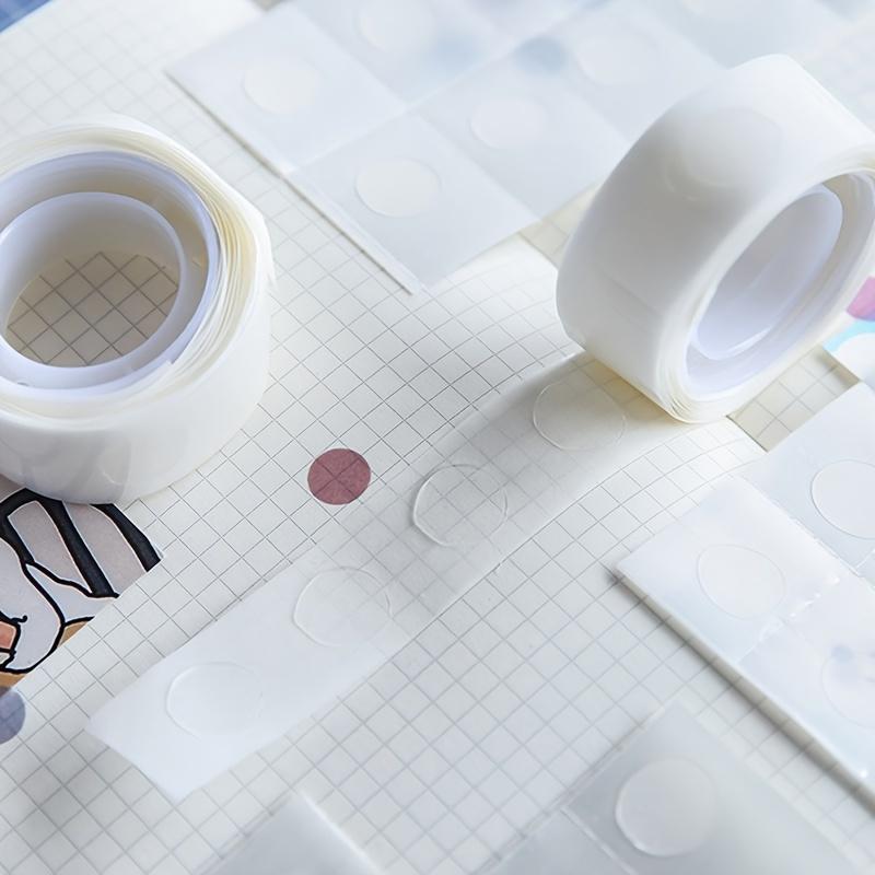 1 rolls Transparent Dot Double-sided Adhesive Tape (100pcs Round Dot/Roll) Adhesive Tape For Scrapbook Crafts Journal,
