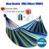 1Set Outdoor Canvas Camping Hammock Anti Rollover Portable Thicken Fabric Single/Double Hammock With Carry Bag For Patio