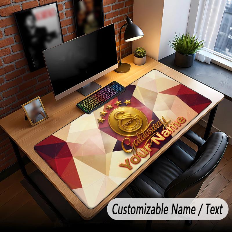 Large Mouse Pad Galatasaray FC Print Custom Name Text Desk Mat for Office Gaming
