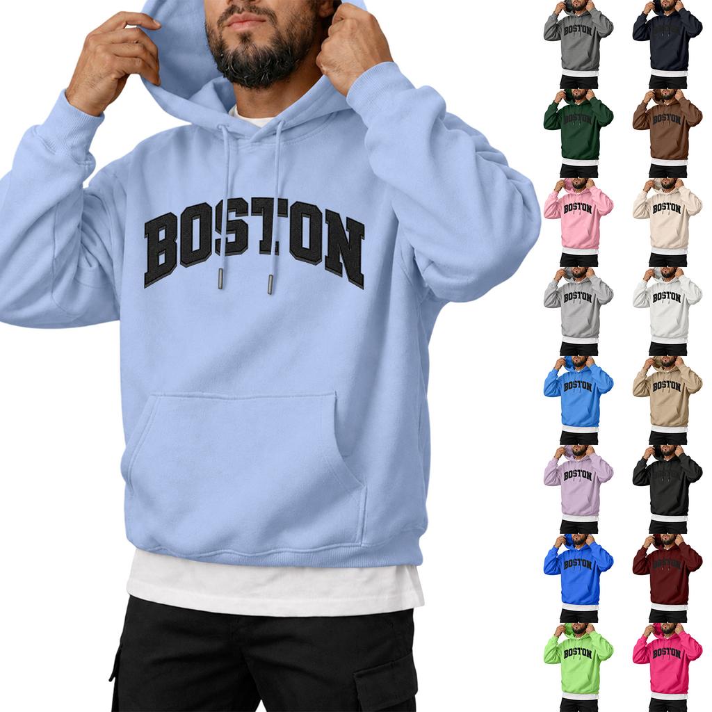 Men's Winter Hooded Sweatshirt for Casual Everyday Wear and Cold