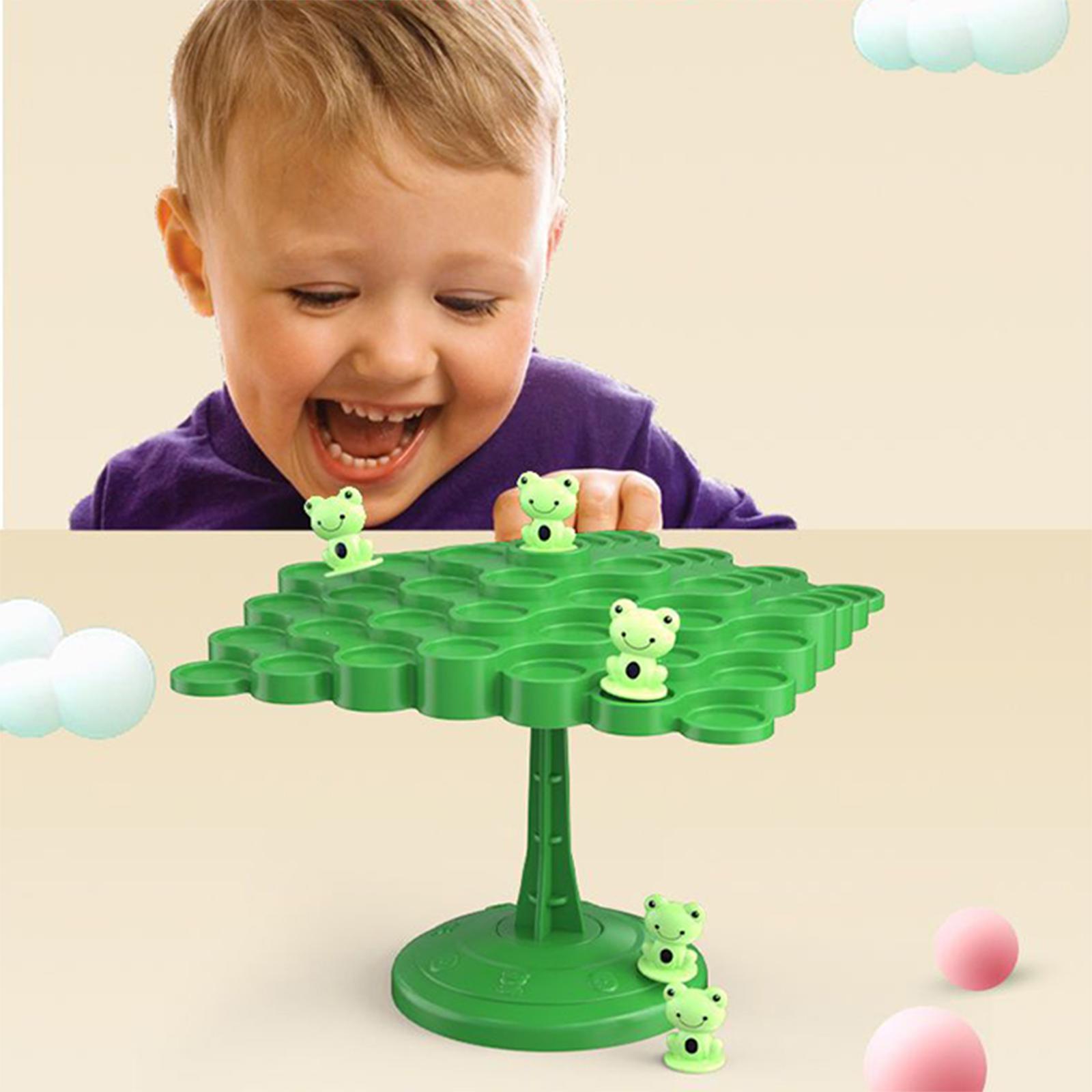 Balance Frog Tree Game Kids Desktop Toy Classic Stacking Game with Multiple Frog Pieces and Stable Base for Family Fun and Skill Development One Size