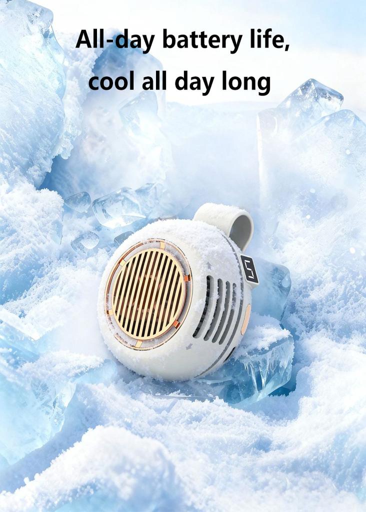 Portable Clip Fan Mini Bladeless Handheld Air Cooler Small Strong Wind Wearable Belt Fan USB Rechargeable Cooling Fan 2026