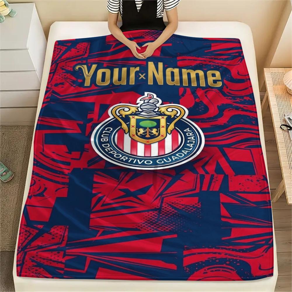 1PC Chivas Crest Fan Gear Custom Name Patterned Flannel Blanket Suitable For All Seasons For Home Decor Warmth And Comfort Gifts Holiday Present