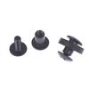 6 Sets Black Steel Short Post Chicago Screw Set Cross Head Perfect For Diy Kydex