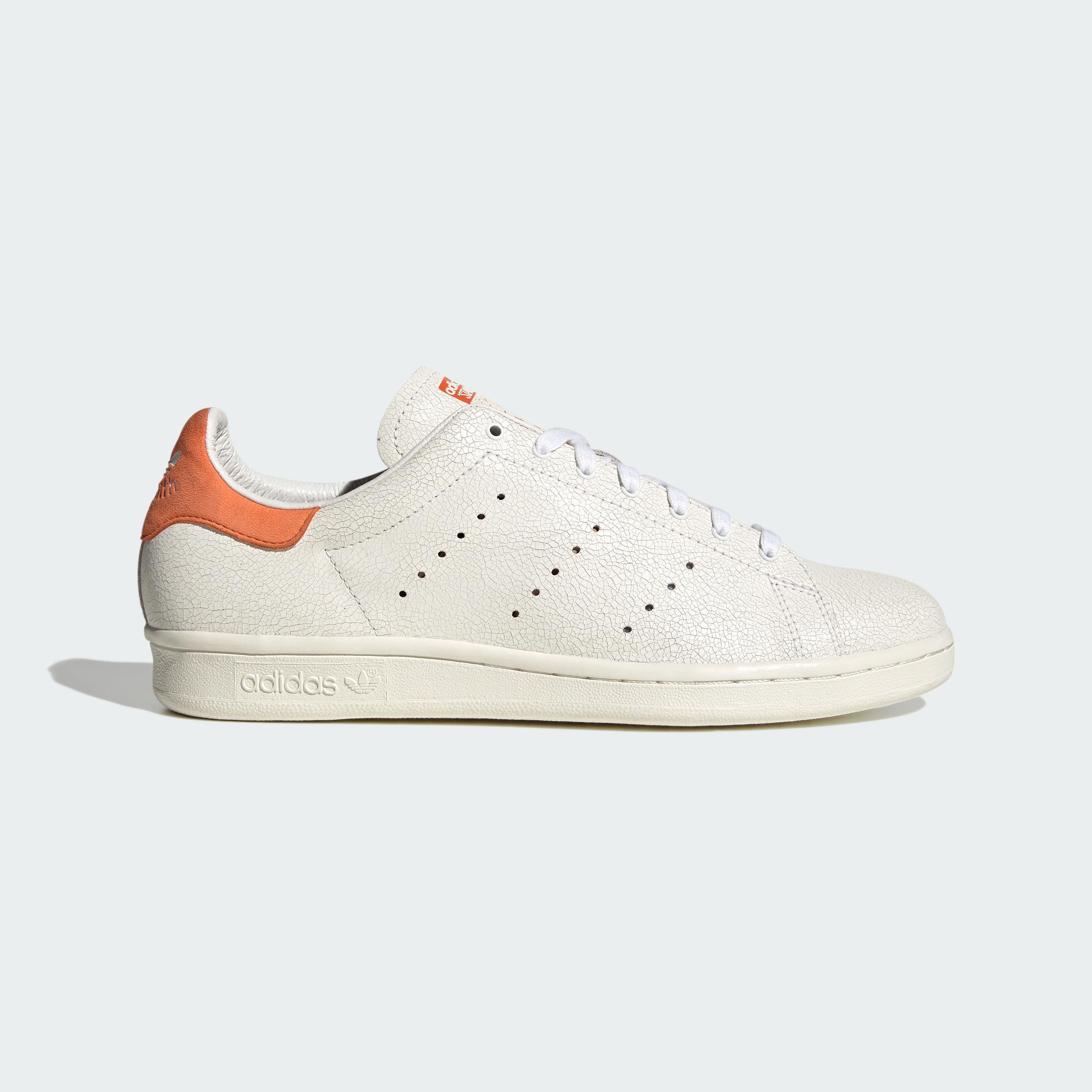 Adidas Originals Stan Smith 80s Skateboard Shoes Unisex White Orange 35.5