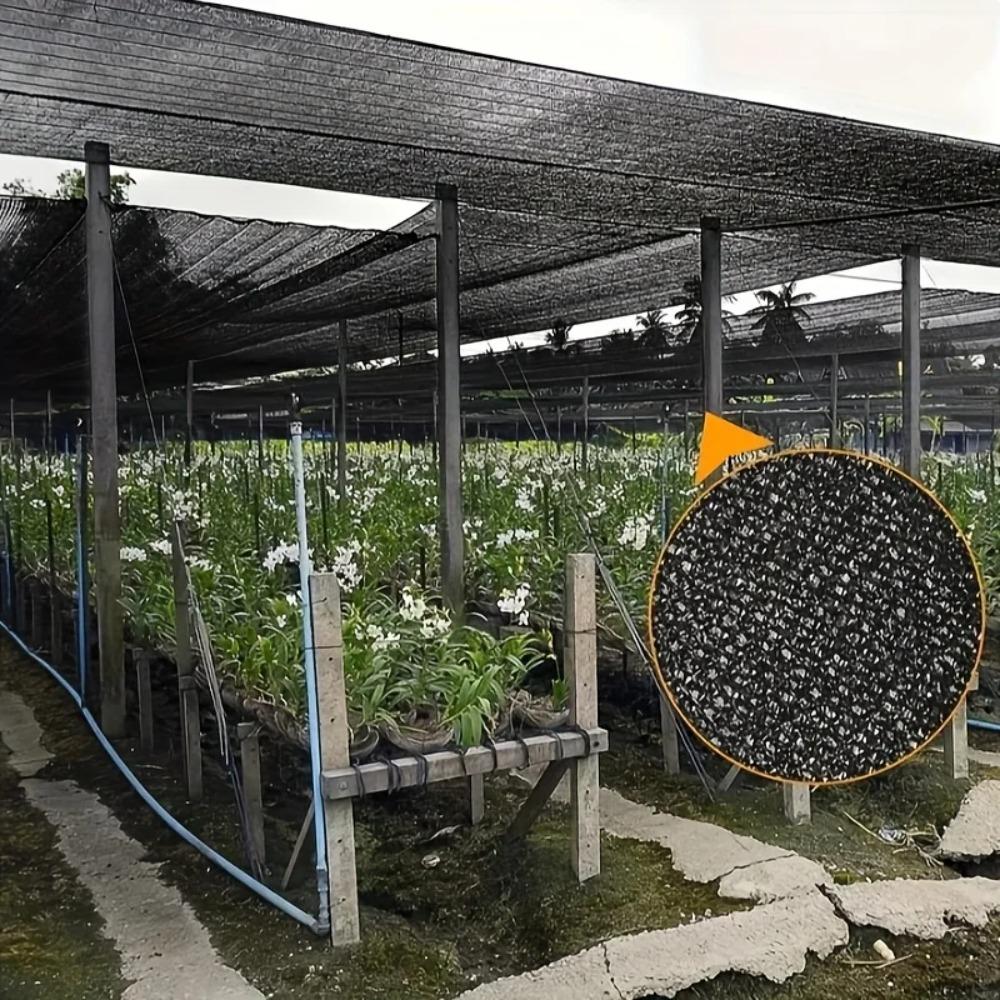 Telo Ombreggiante Nero Rete Parasole Bordo Nastro Con Occhielli, Rete Solare Per Pergola, Serra Piante, Giardini, Patio, Tettoia