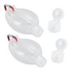 2er Set 50ml Reiseflasche mit Schlüsselanhänger Klappdeckel Plastikflasche für Flüssigkeiten Nachfüllbar Auslaufsicher