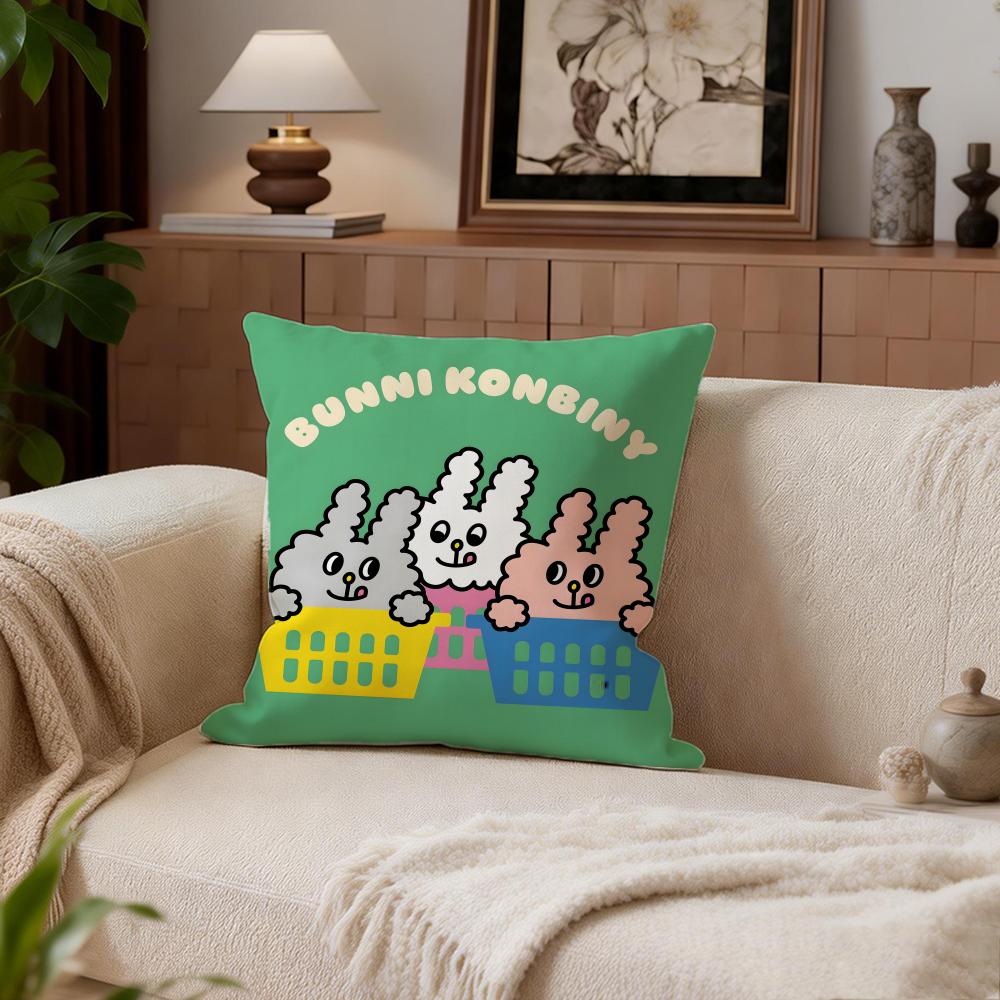 

Cute Bunni Konbiny Cushion Cover Cushion Cover Set 4Pcs 50x50 45x45 40x40 Pillowcase Decorative Sofa Home Decor 30X30cm