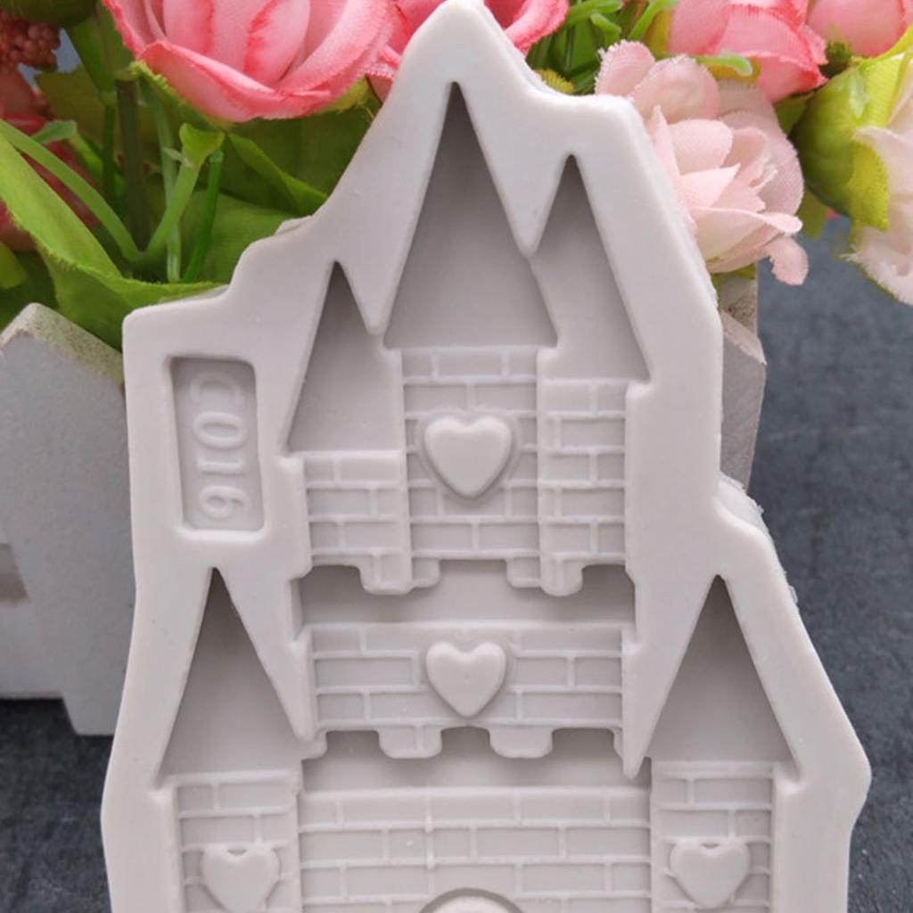 Prinzessinnenschloss Fondant Schokolade Silikonform Kuchen dekoriertes Schlosshaus Gips Tropfenform