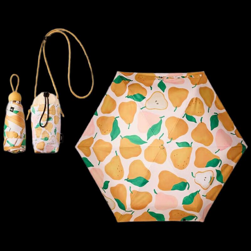 Beneunder UV Protection 5-Fold Black Glue Sun/Rain Umbrella