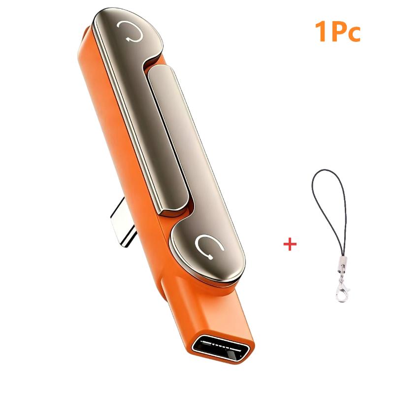 240W Type C To Type C 2-in-1 Fast Charging Data Adapter With Phone Stand Function Foldable Phone Charging Bracket Adapter