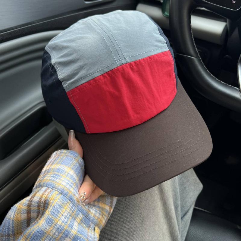 Niche Color Matching Flat-brimmed Hat Women's Outdoor Skateboarding Hip-hop Cap Couple Street Trendy Brand Quick-drying Hat Men's Tide