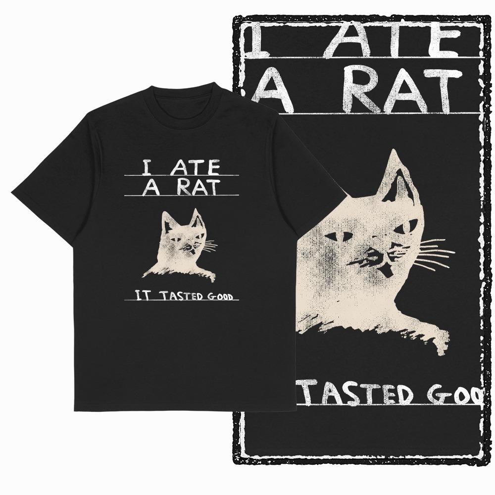 Retro Cat Print Unisex T Shirt Black Cool Big Size Cotton Graphic tshirt For Unisex Unique Casual Vintage Unisex Tshirt Tee Shirt G55