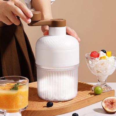 Triturador de gelo manual com manivela para uso doméstico – Máquina compacta de raspas de gelo e smoothies