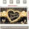 1pc, 2D flat, birthday gold heart-shaped polyester backdrop, a perfect party decoration for home or room birthdays. wsj
