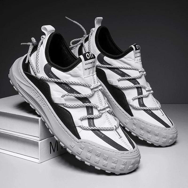 

Breathable Hiking Shoes for Men Designer Non-Slip Outdoor Sports Shoes High Quality Male Casual Sneakers Slip on Zapatos Hombre 39 білий