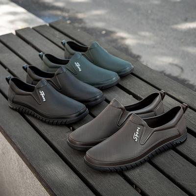 Scarpe da Pioggia da Uomo Acqua Inverno Stivaletti alla Caviglia Moda Impermeabile Morbidi Stivali da Pioggia Maschili Antiscivolo Gomma Scarpe da Guado per Uomo Galosce 2025